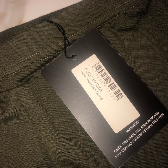 Basic khaki midi skirt - Picture 3 of 3